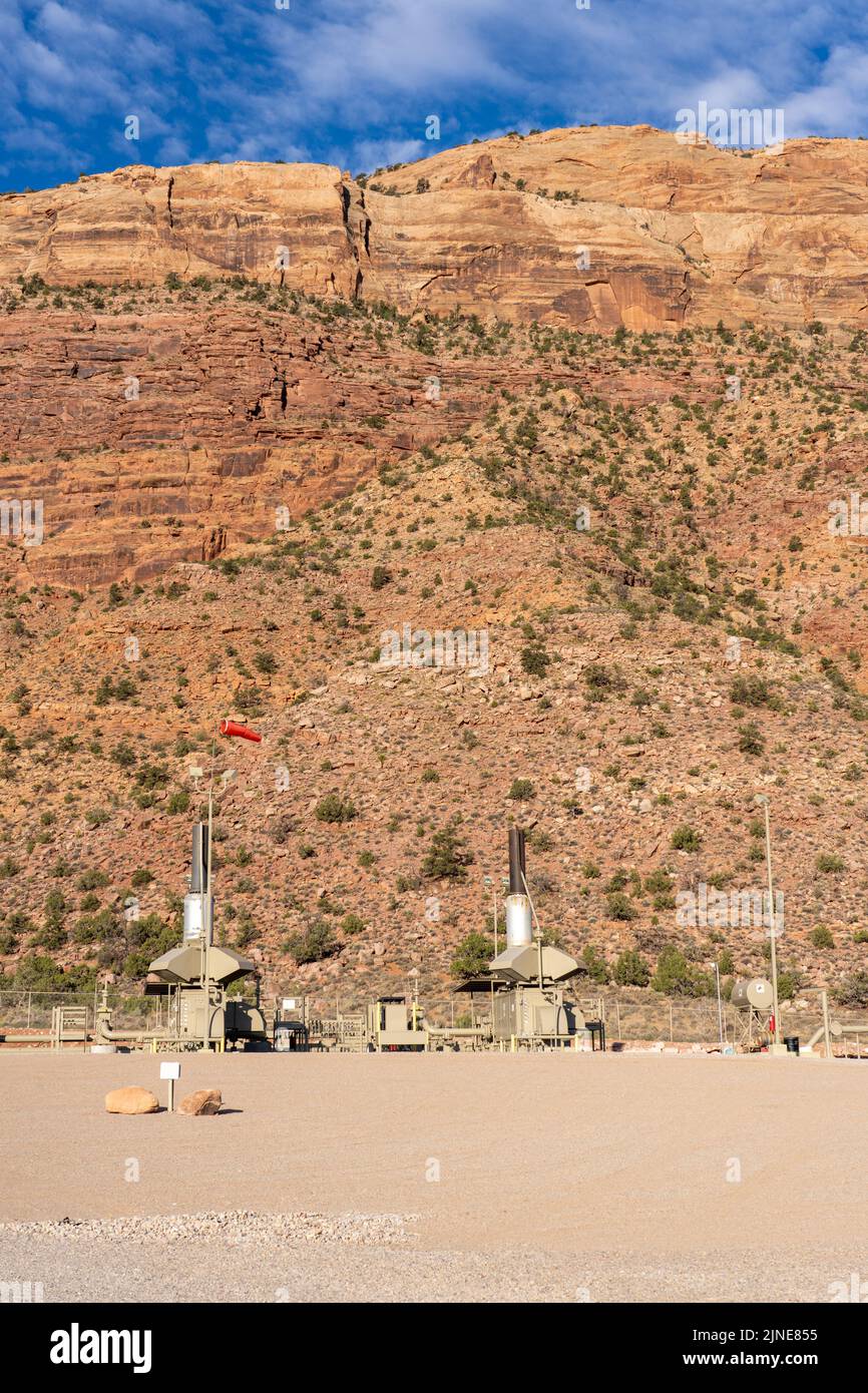 A small compressor station for an 12" LNG or liquified natural gas pipeline in Spanish Valley