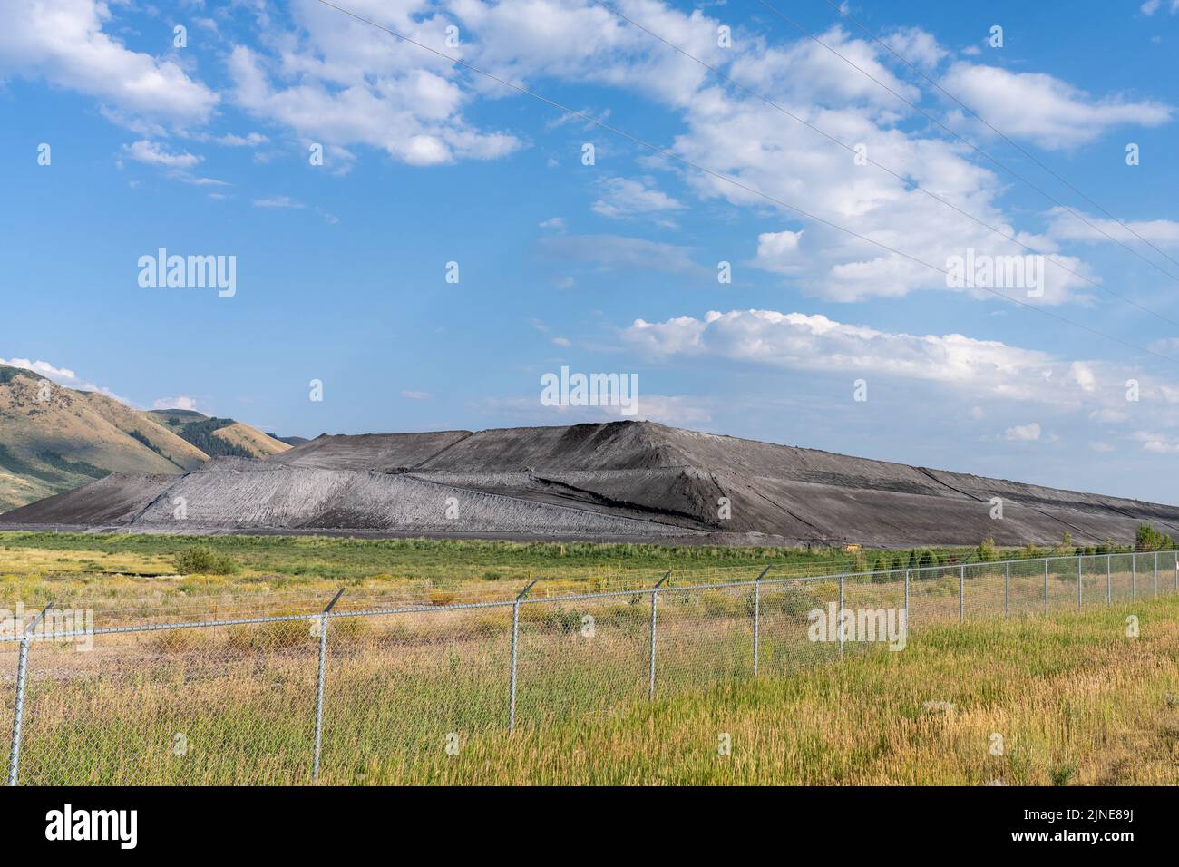 Tailing pile of a phosphate mining and manufacturing facility in Soda