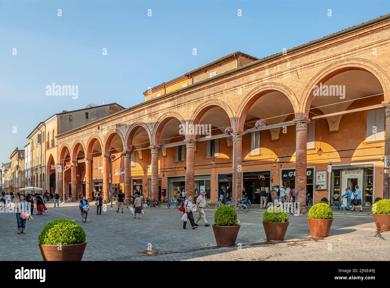 Portico del Mercato del Grano in Carpi, Emilia-Romagna, North Italy. Stock Photo