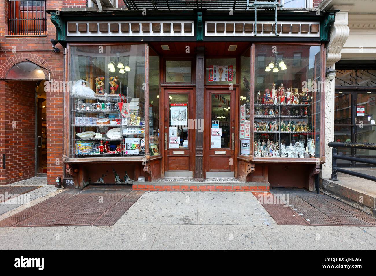 Rossi's the Italian Store, 193 Grand St, New York, NYC storefront photo of a housewares and gift store in Little Italy in Manhattan Stock Photo