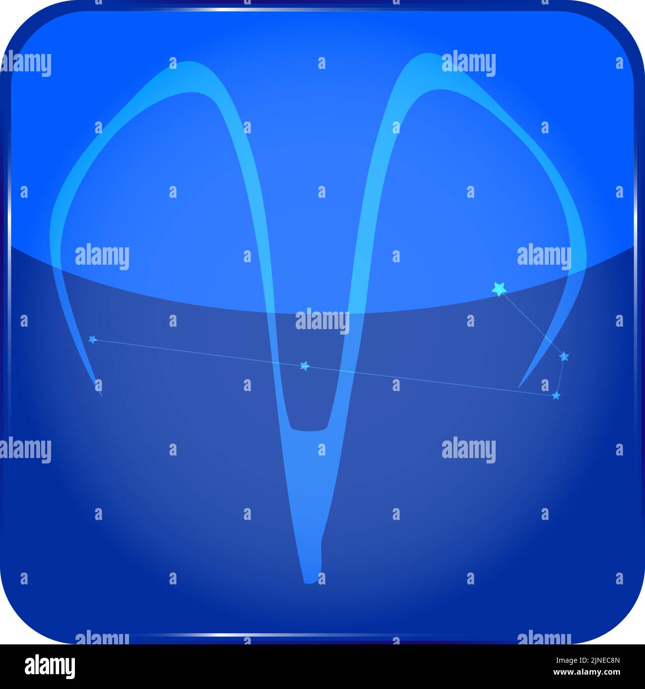 12 constellation blue icons: vector illustration: Aries Stock Vector ...