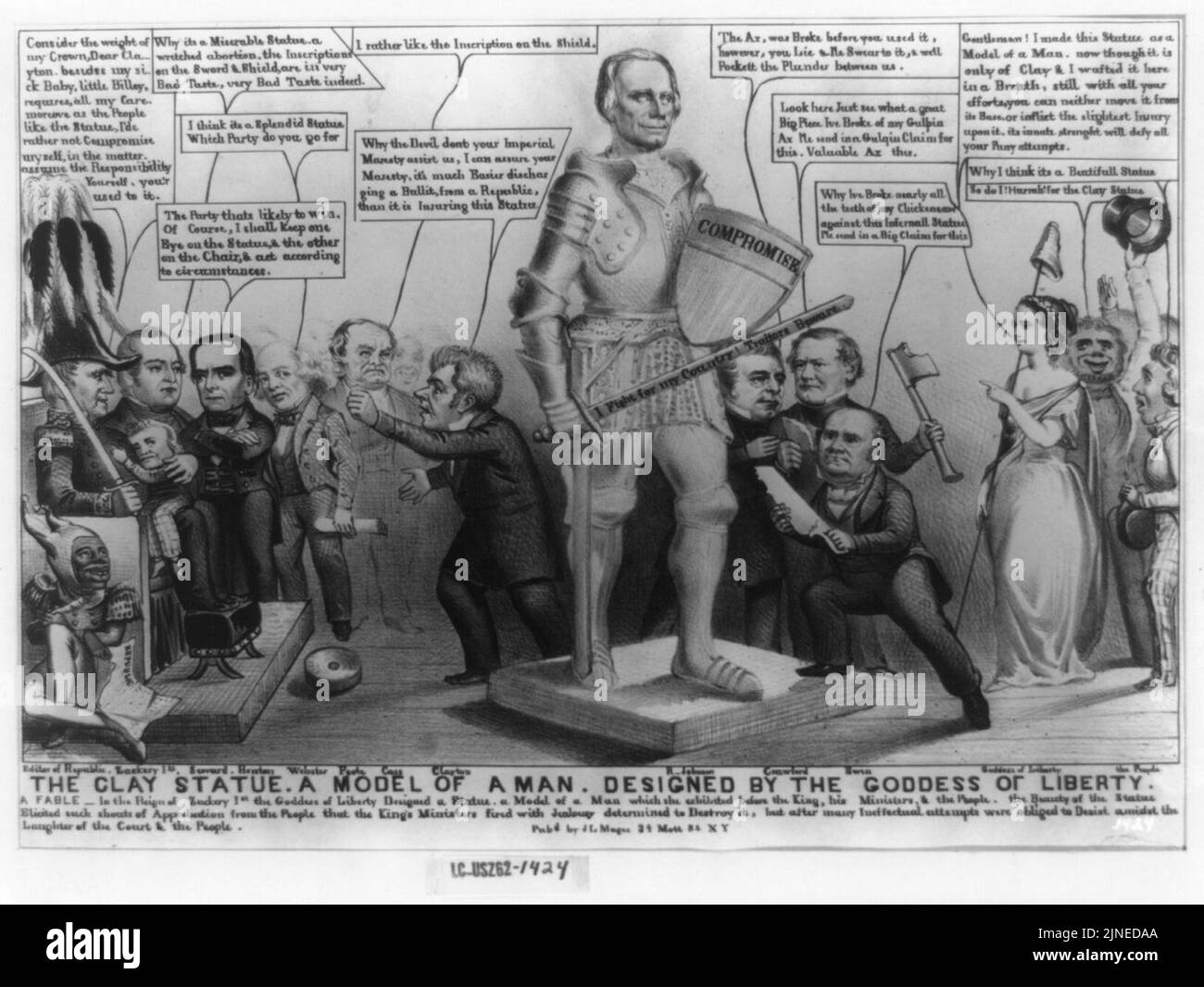 The Clay statue. A model of a man. Designed by the goddess of liberty Stock Photo Alamy