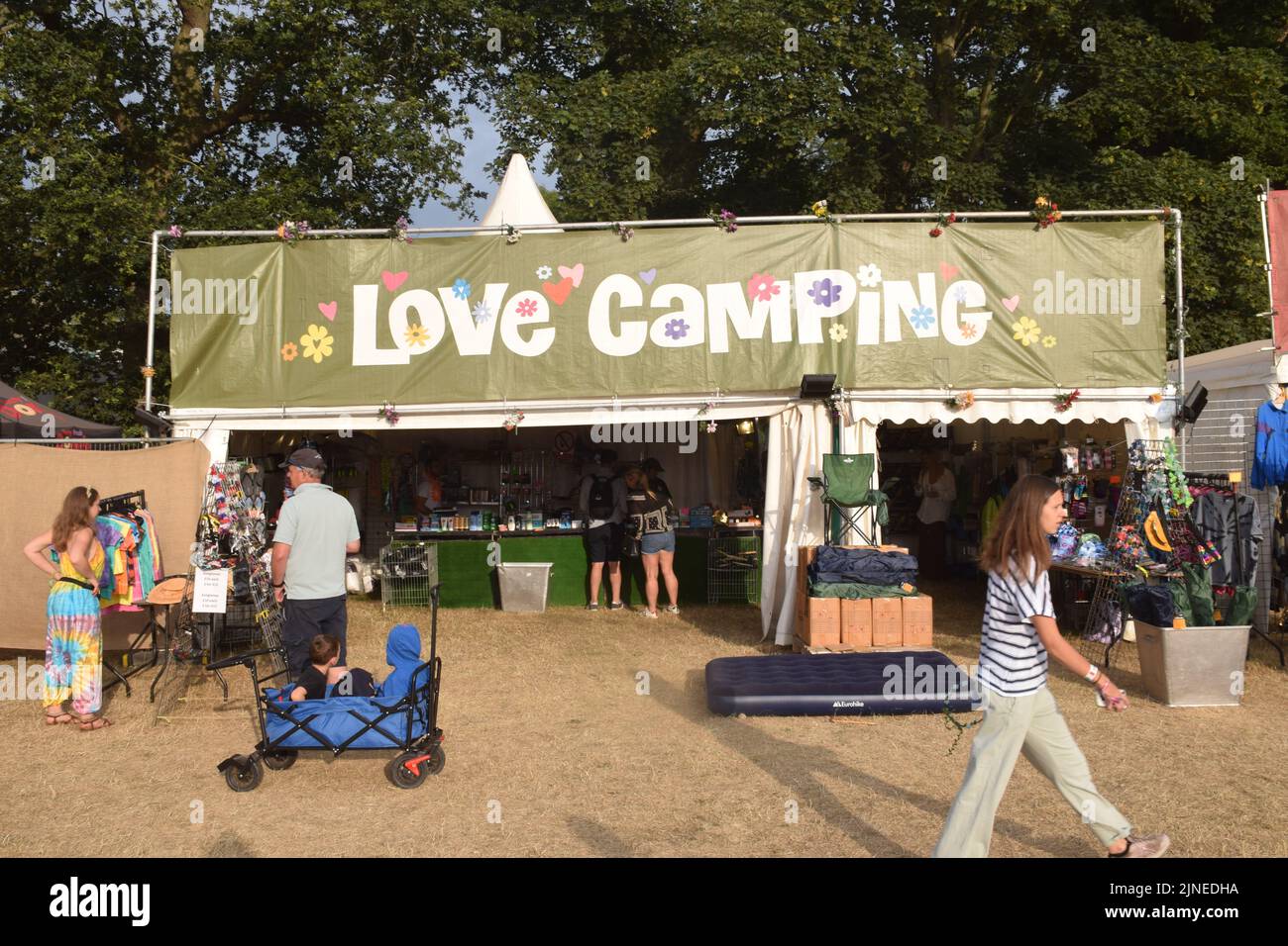 Latitude Festival 2022. Henham Park, Suffolk, UK. Camping shop in The Village Stock Photo