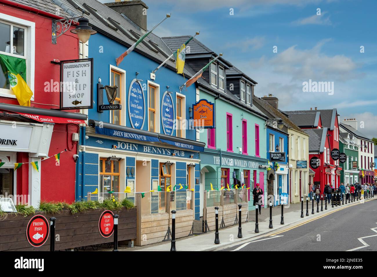 Colourful Main Street, Dingle, Co. Kerry, Ireland Stock Photo