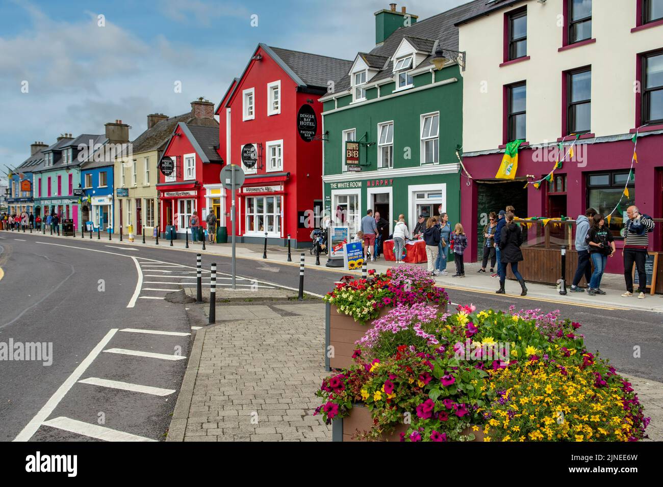 Colourful Main Street, Dingle, Co. Kerry, Ireland Stock Photo