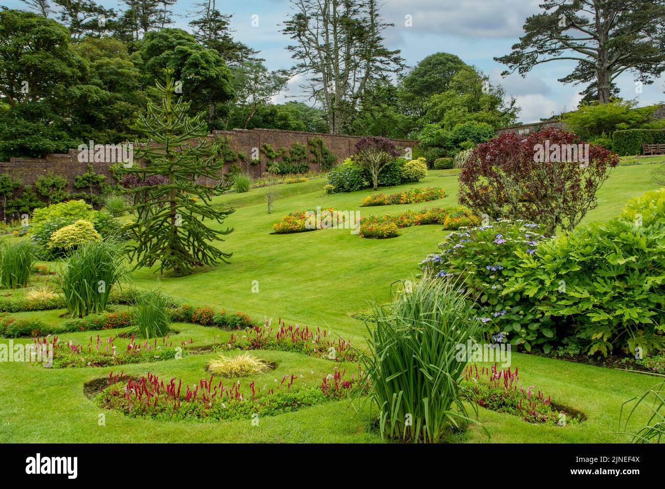 Walled Garden at Kylemore Abbey, Kylemore, Co. Galway, Ireland Stock