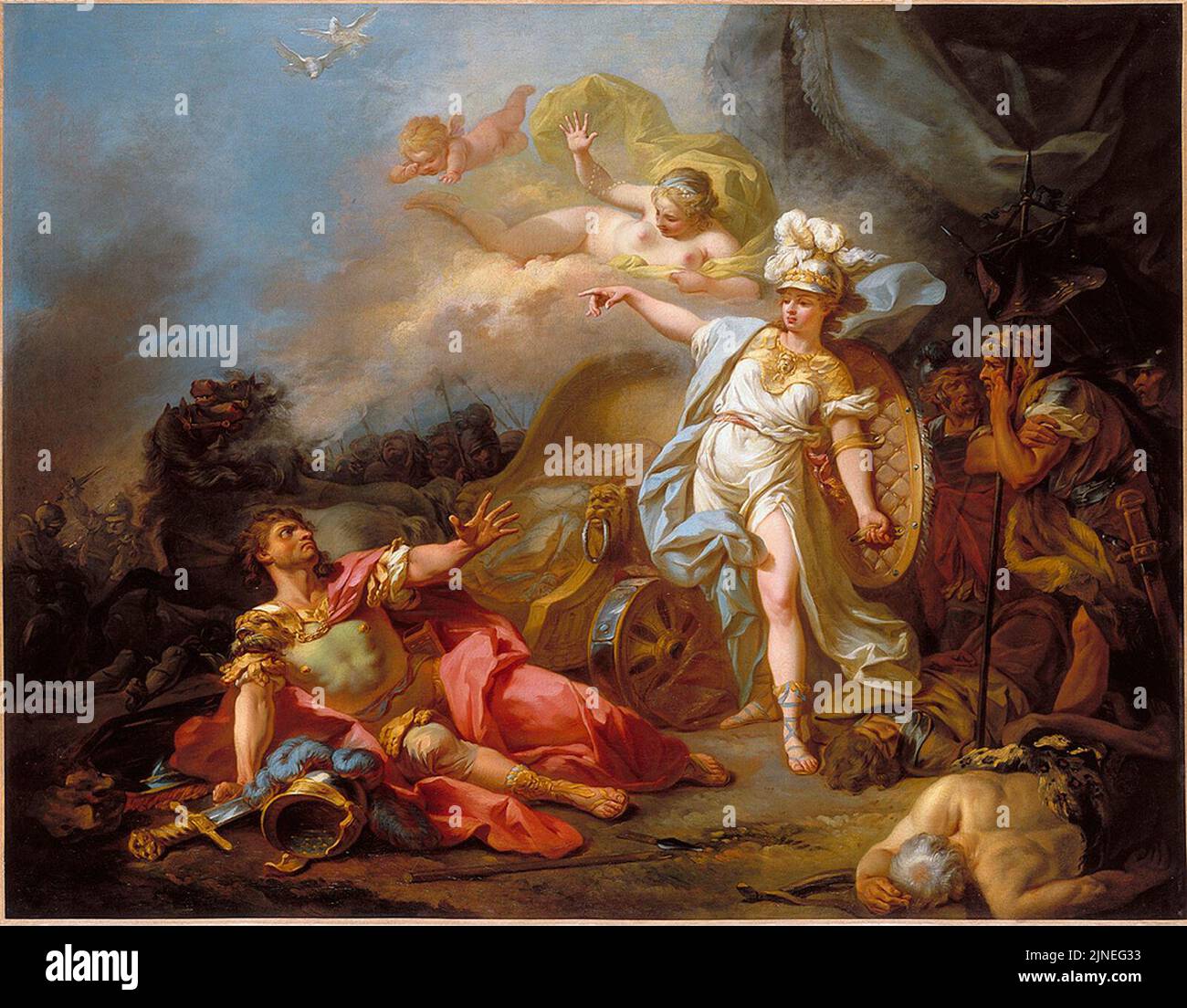 The Combat of Mars and Minerva by Jacques-Louis David Stock Photo - Alamy