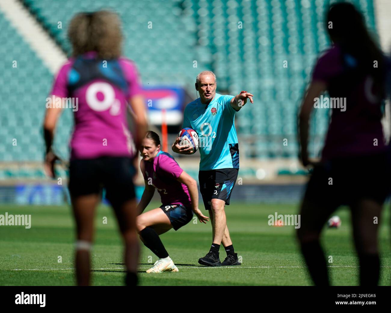 England head coach Simon Middleton during an open training session at Twickenham Stadium, London. Picture date: Thursday August 11, 2022. Stock Photo