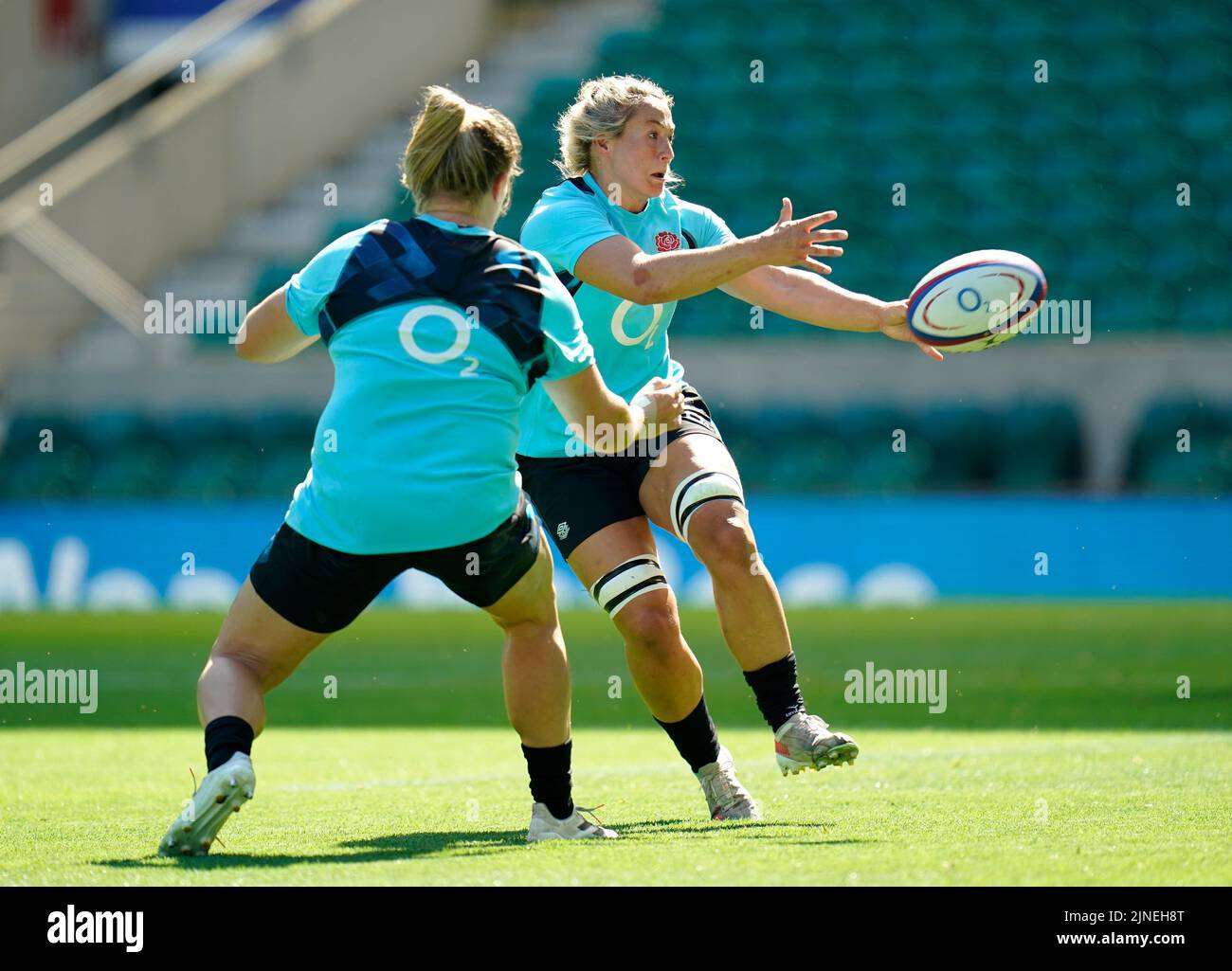 England's Vicky Fleetwood during an open training session at Twickenham Stadium, London. Picture date: Thursday August 11, 2022. Stock Photo