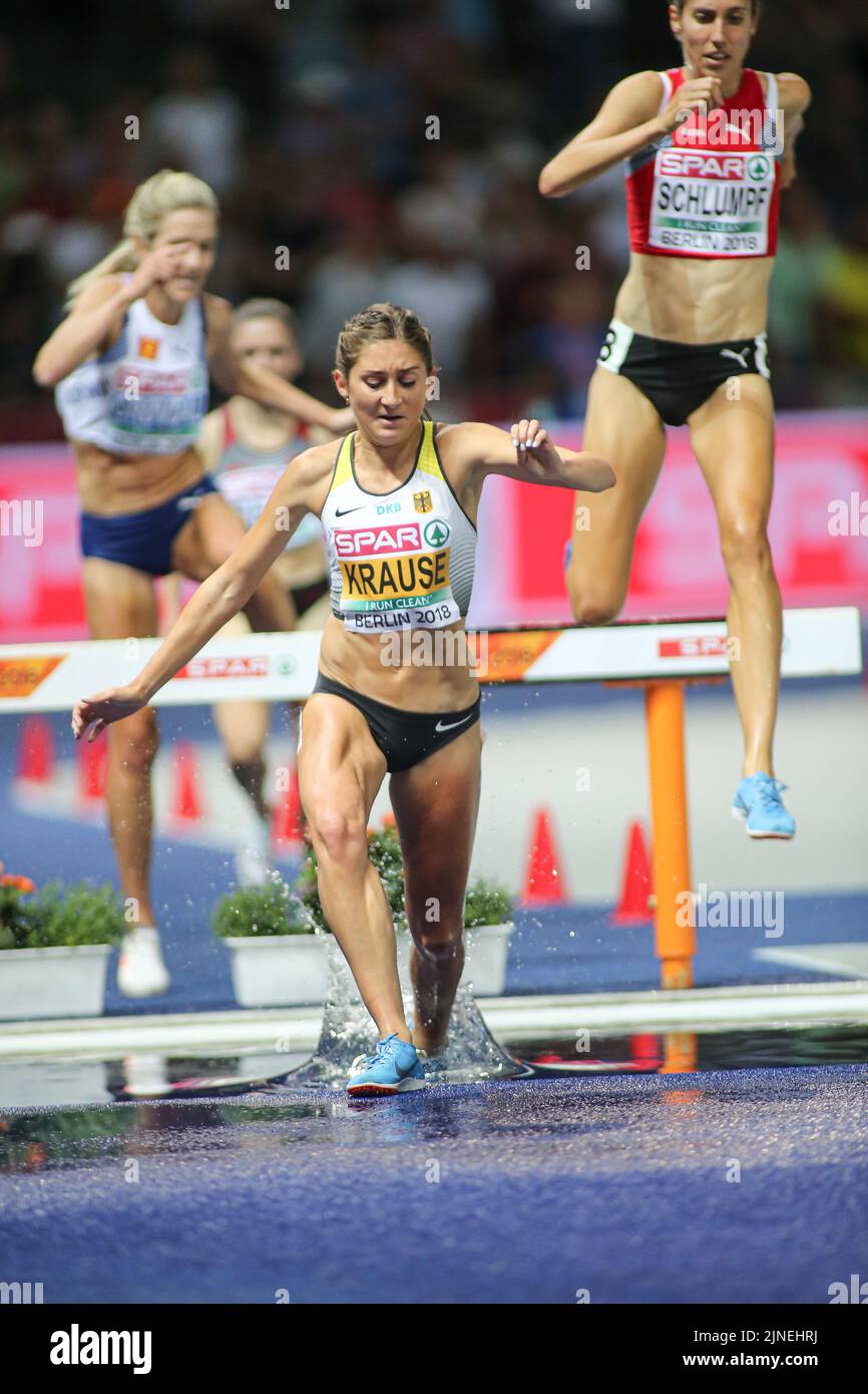 Gesa Krause participating in the 3000 meter steeplechase at the