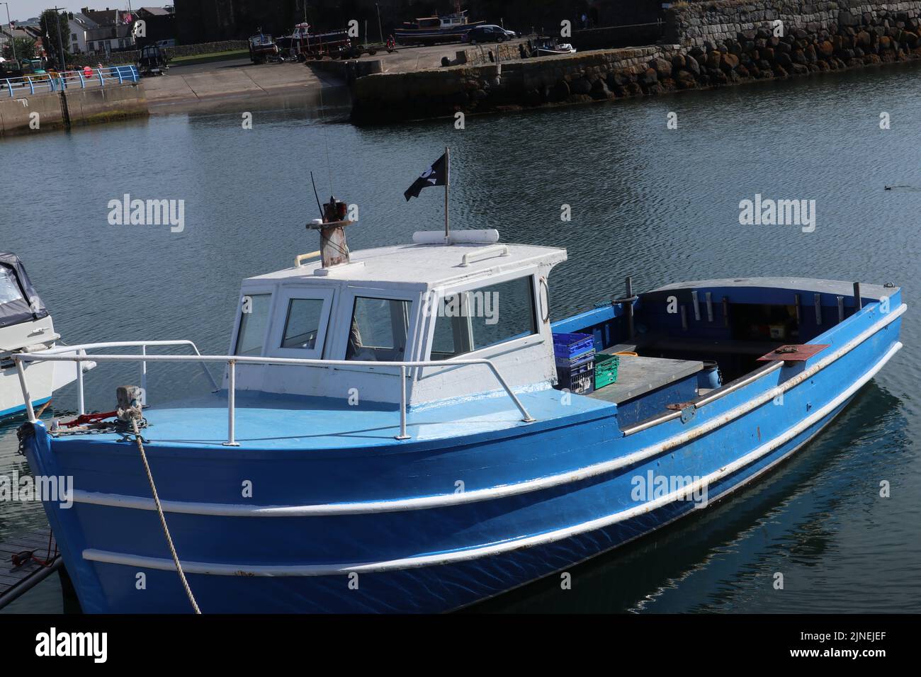 A boat in Carrickfergus Marina Stock Photo Alamy