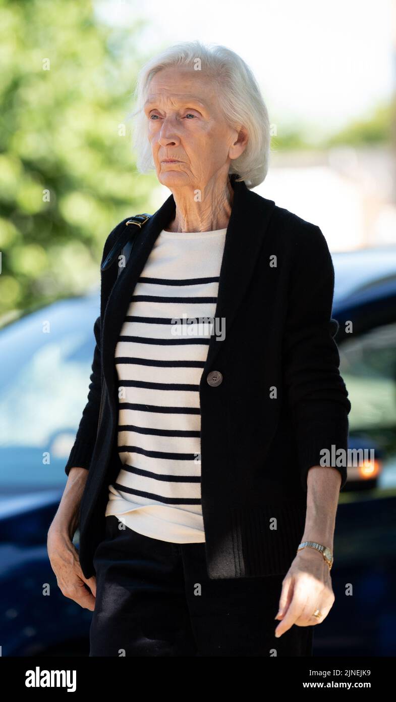 Shelagh Robertson arrives at Cambridge Crown Court where she is charged with causing the death of five-month-old Louis Thorold by careless driving following a crash on the A10 in Waterbeach, Cambridgeshire on January 22, 2021. Picture date: Thursday August 11, 2022. Stock Photo