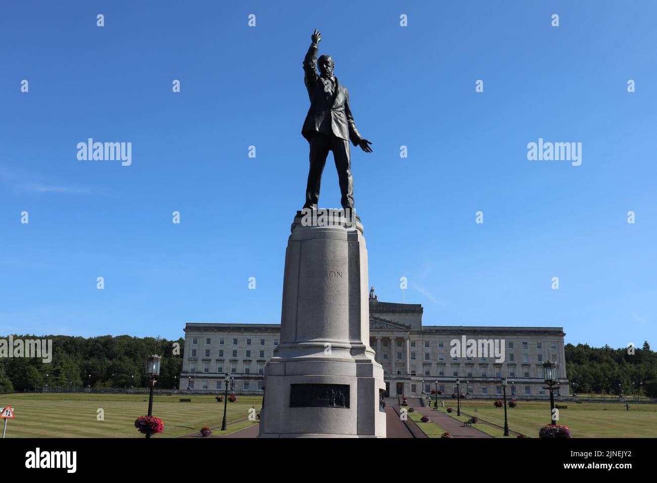 Lord Carson statue at Stormont, Belfast, Northern Ireland Stock Photo