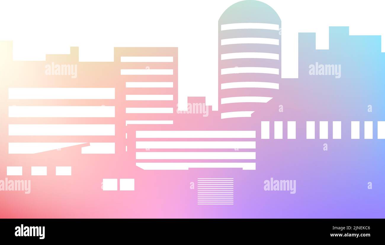 Urban landscape silhouette background material Stock Vector