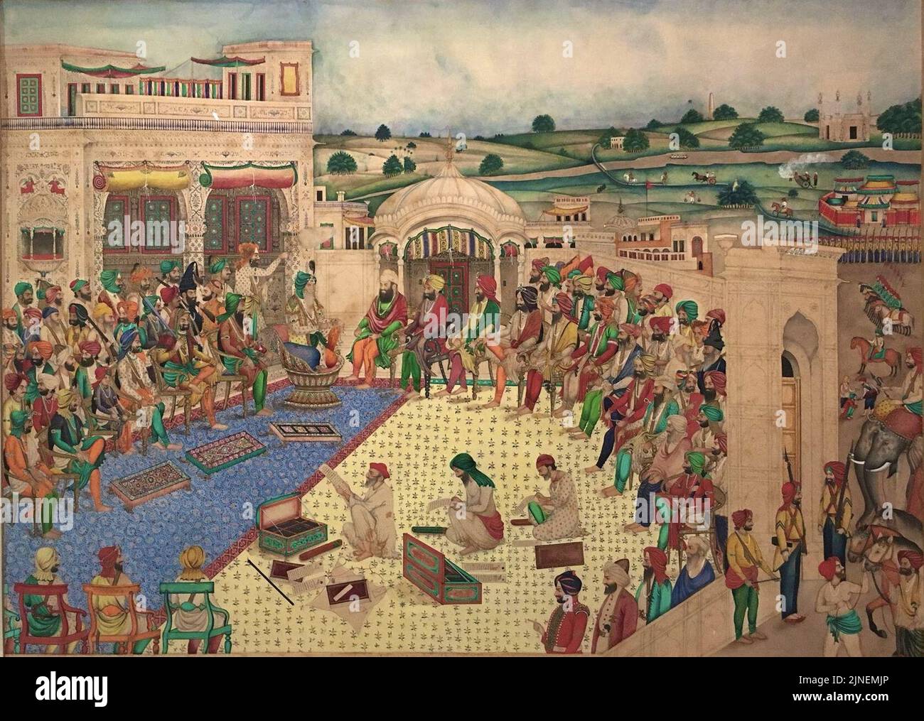 The Court of Maharaja Ranjit Singh Stock Photo - Alamy