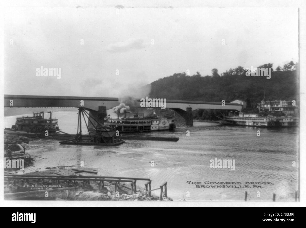 The Covered bridge, Brownsville, Pa Stock Photo Alamy