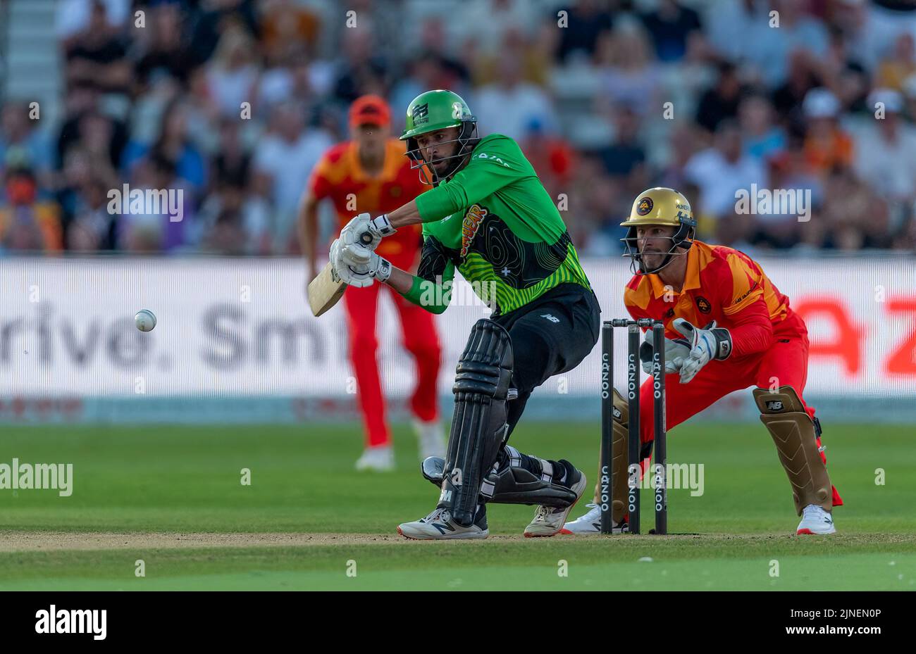 James Vince of Southern Brave batting in The Hundred Stock Photo