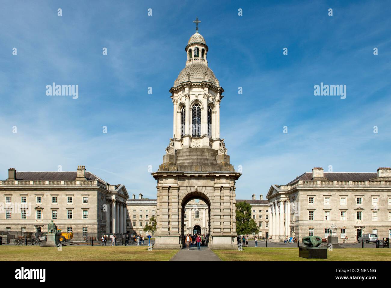 Campanile at Trinity College, Dublin, Ireland Stock Photo