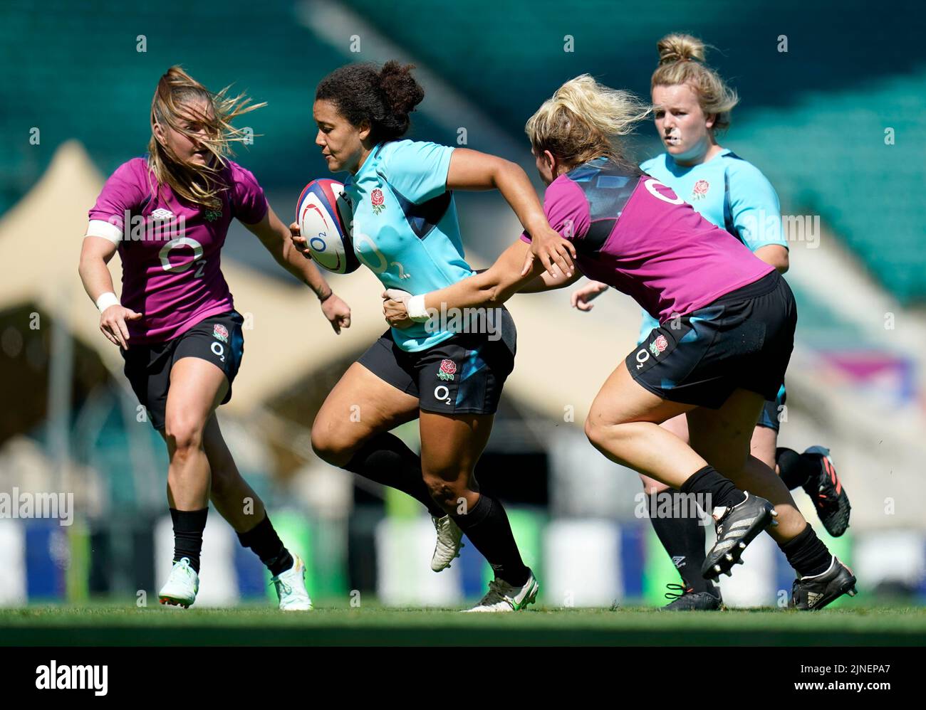 England's Tatyana Heard during an open training session at Twickenham Stadium, London. Picture date: Thursday August 11, 2022. Stock Photo