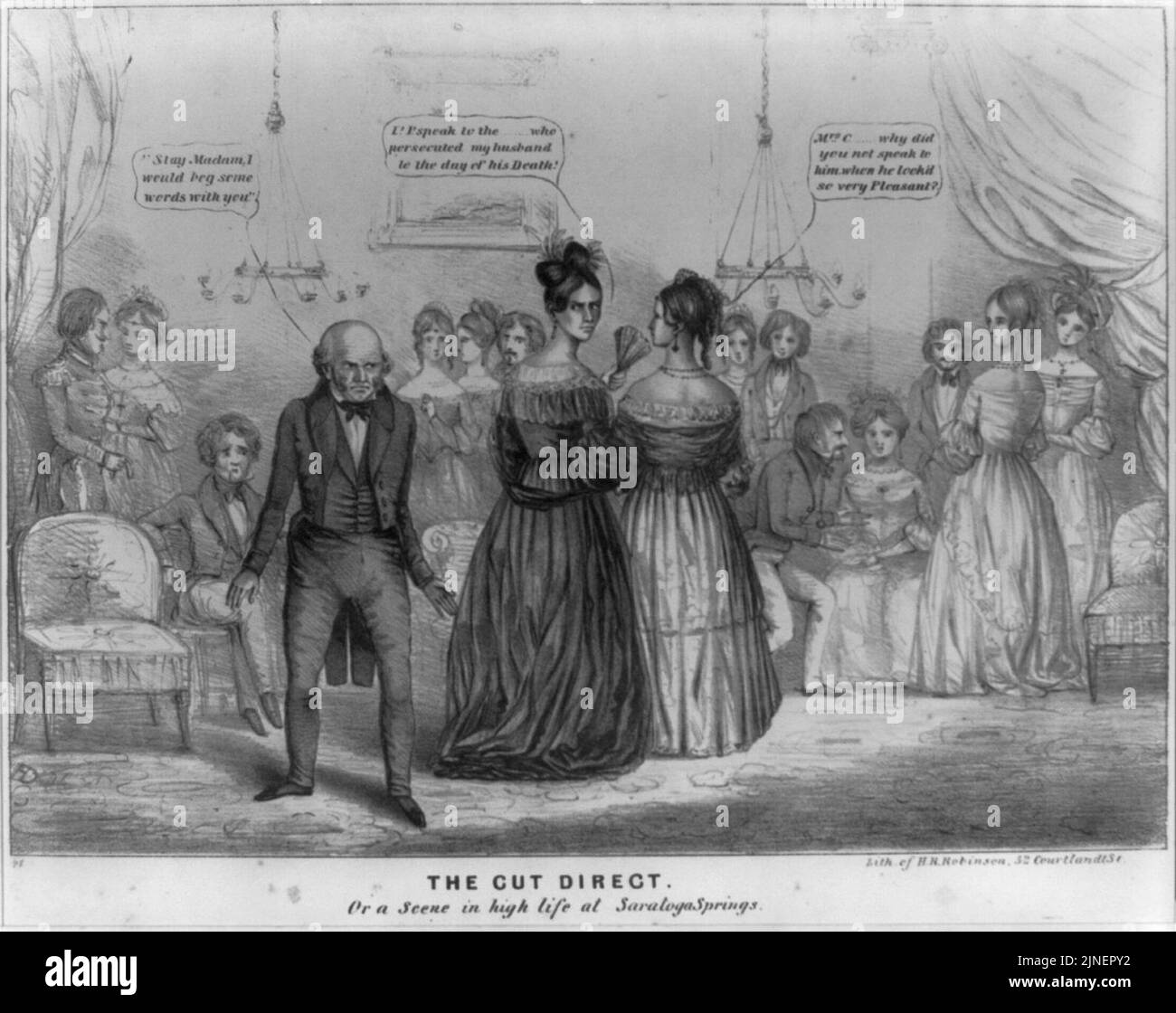 The cut direct. Or a scene in high life at Saratoga Springs Stock Photo