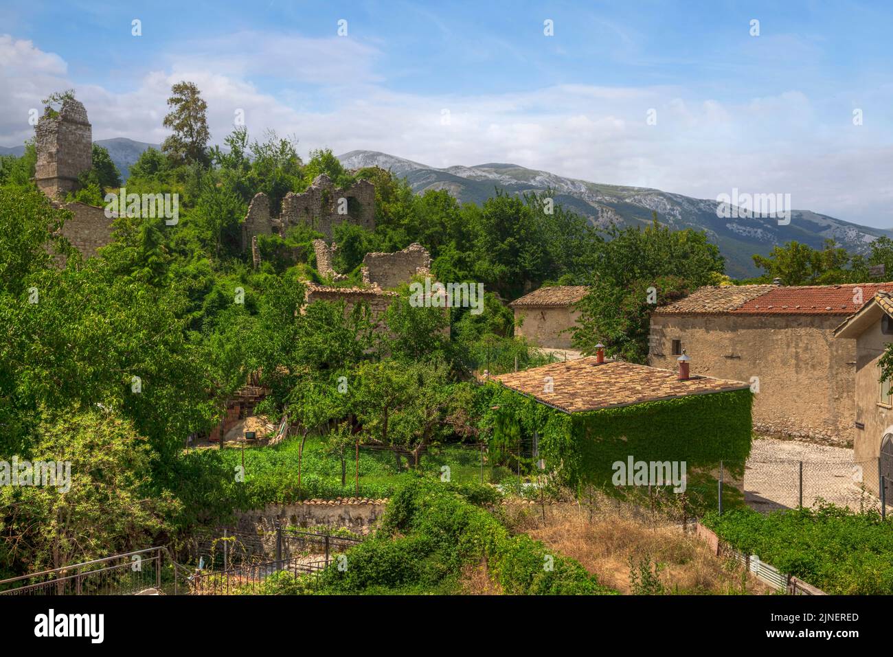 Frattura Vecchia, Scanno, Aquila, Abruzzo, Italy Stock Photo