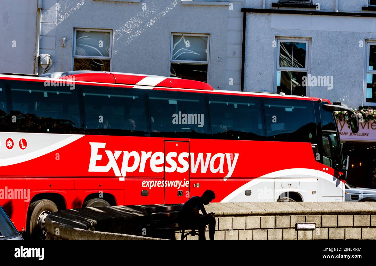 Bus Eireann Expressway coach , Donegal Town, County Donegal, Ireland Stock Photo