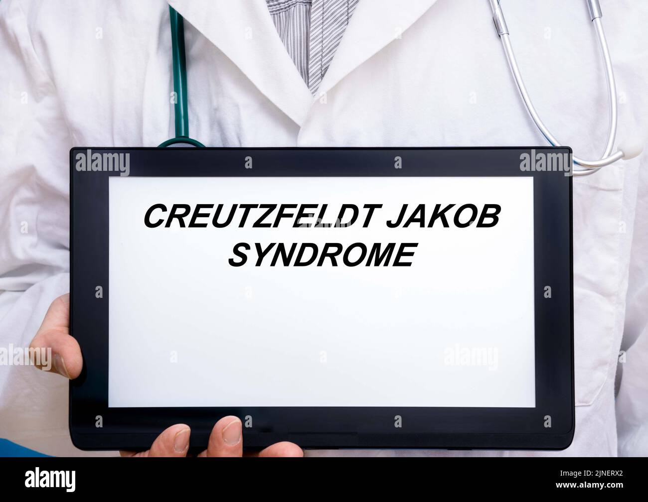 Creutzfeldt Jakob Syndrome. Doctor with rare or orphan disease text on