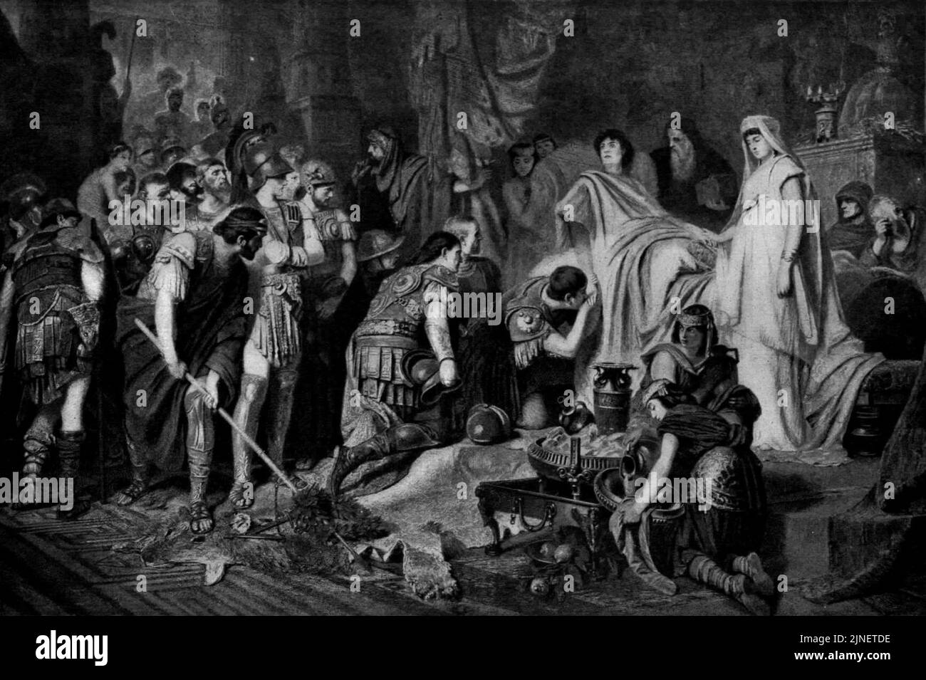 The Death of Alexander the Great after the painting by Karl von Piloty ...