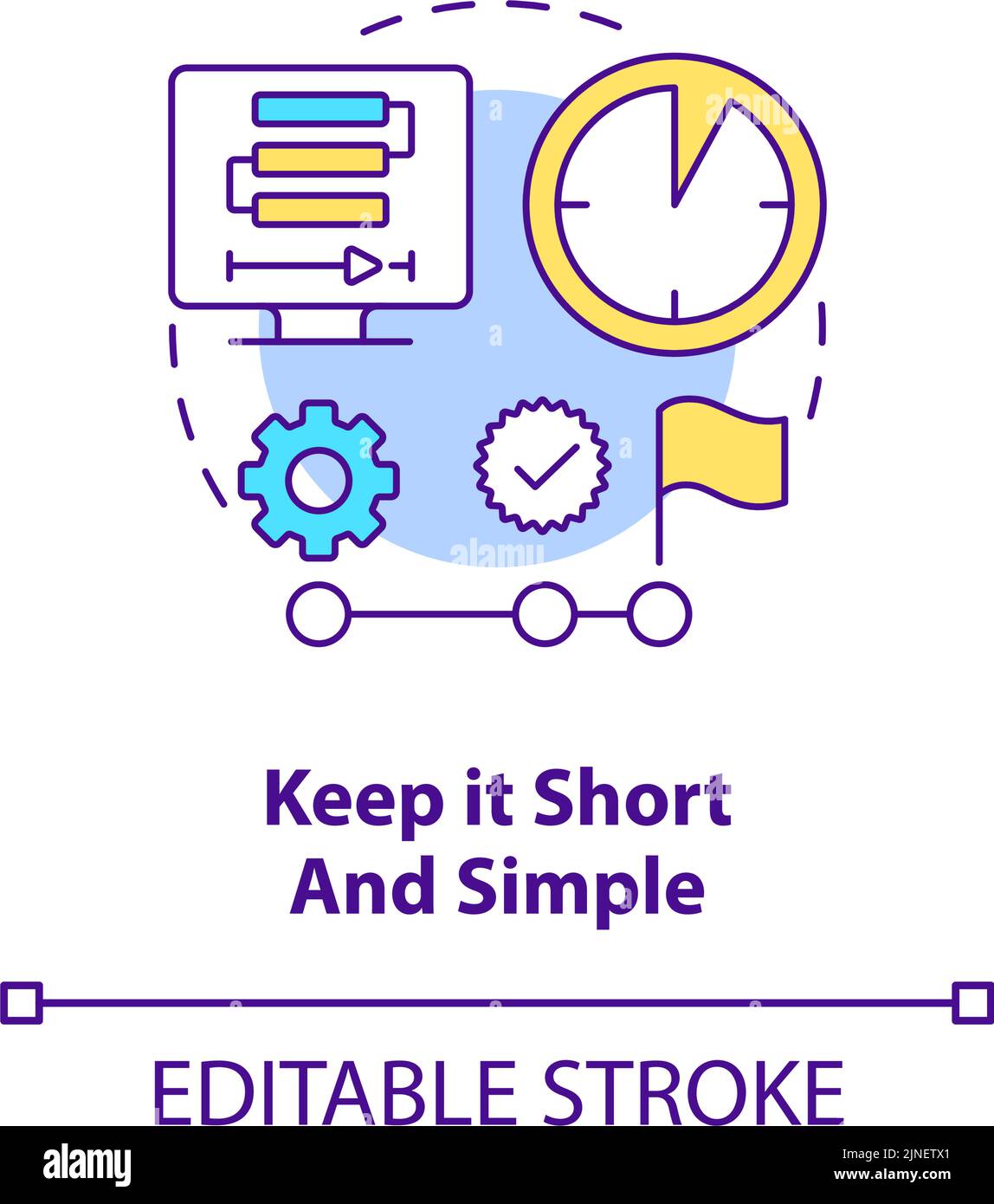Keep it short and simple concept icon Stock Vector Image & Art - Alamy
