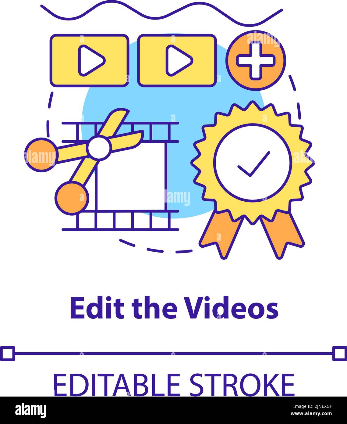 Edit videos concept icon Stock Vector Image & Art - Alamy