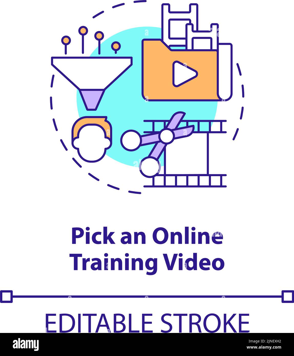 Pick online training video Stock Vector Images - Alamy