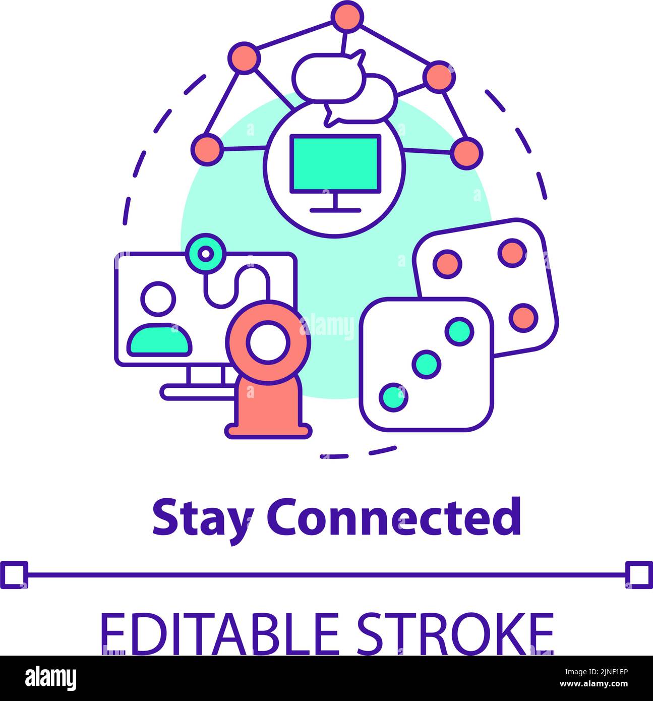 Stay connected concept icon Stock Vector Image & Art - Alamy