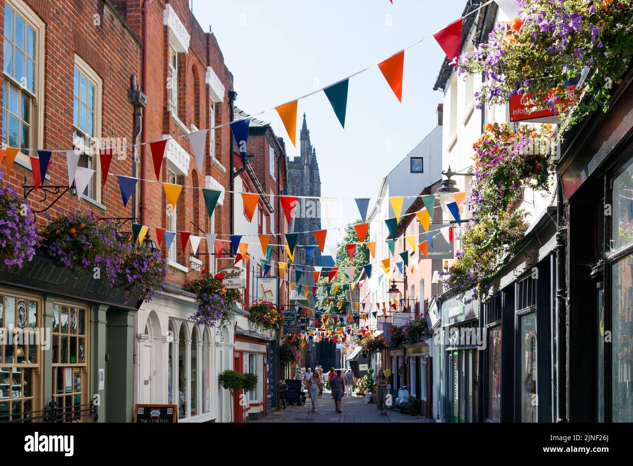 The historic Church Street in Hereford Stock Photo Alamy