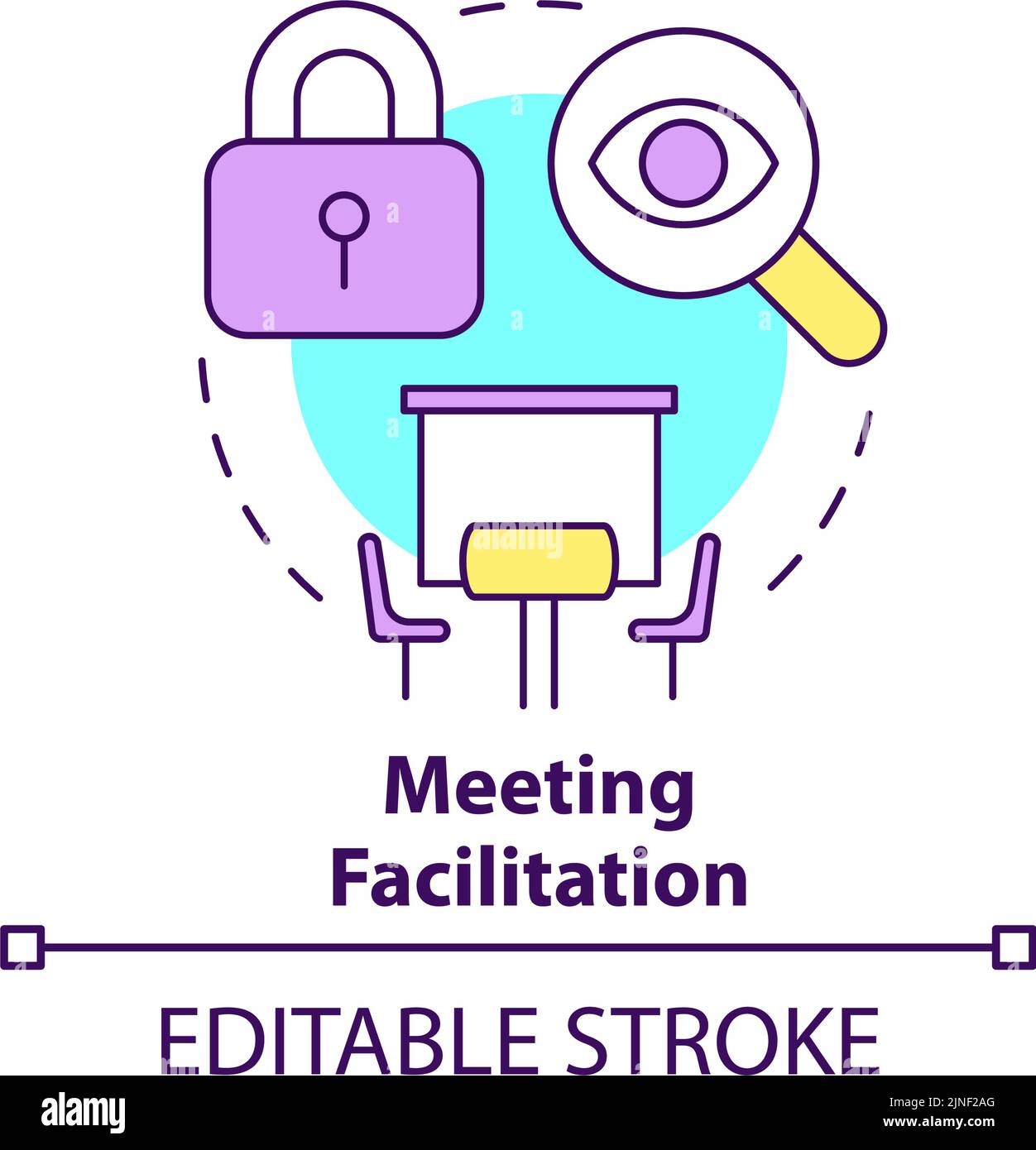 Meeting Facilitation Concept Icon Stock Vector Image & Art - Alamy