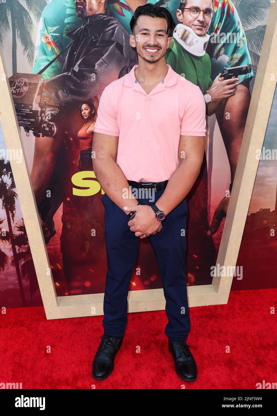 LOS ANGELES, CALIFORNIA, USA AUGUST 10 Matt Ramos arrives at the World Premiere Of Netflix's