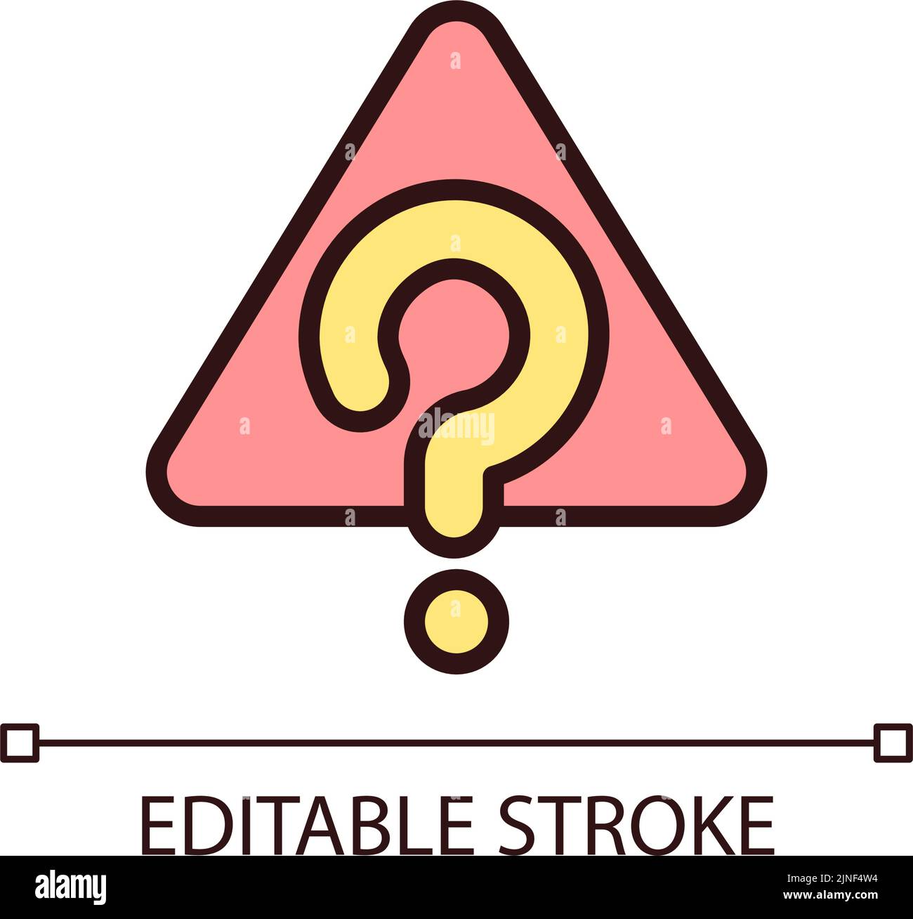 Unknown error pixel perfect RGB color icon Stock Vector