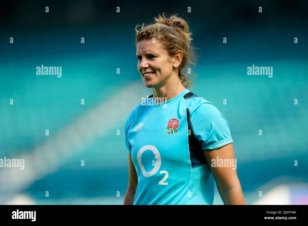 England's Sarah Hunter during an open training session at Twickenham Stadium, London. Picture date: Thursday August 11, 2022. Stock Photo