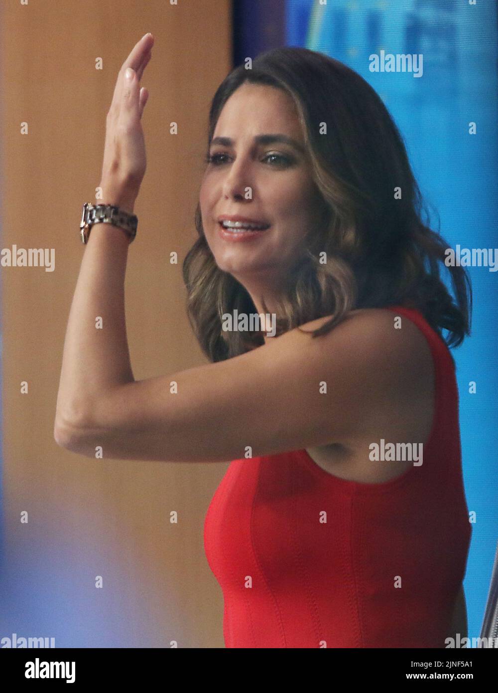 August 10, 2022 Cecilia Vega on the set of Good Morning America in New York August 10, 2022