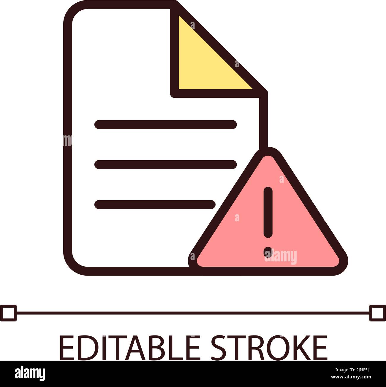 File error pixel perfect RGB color icon Stock Vector