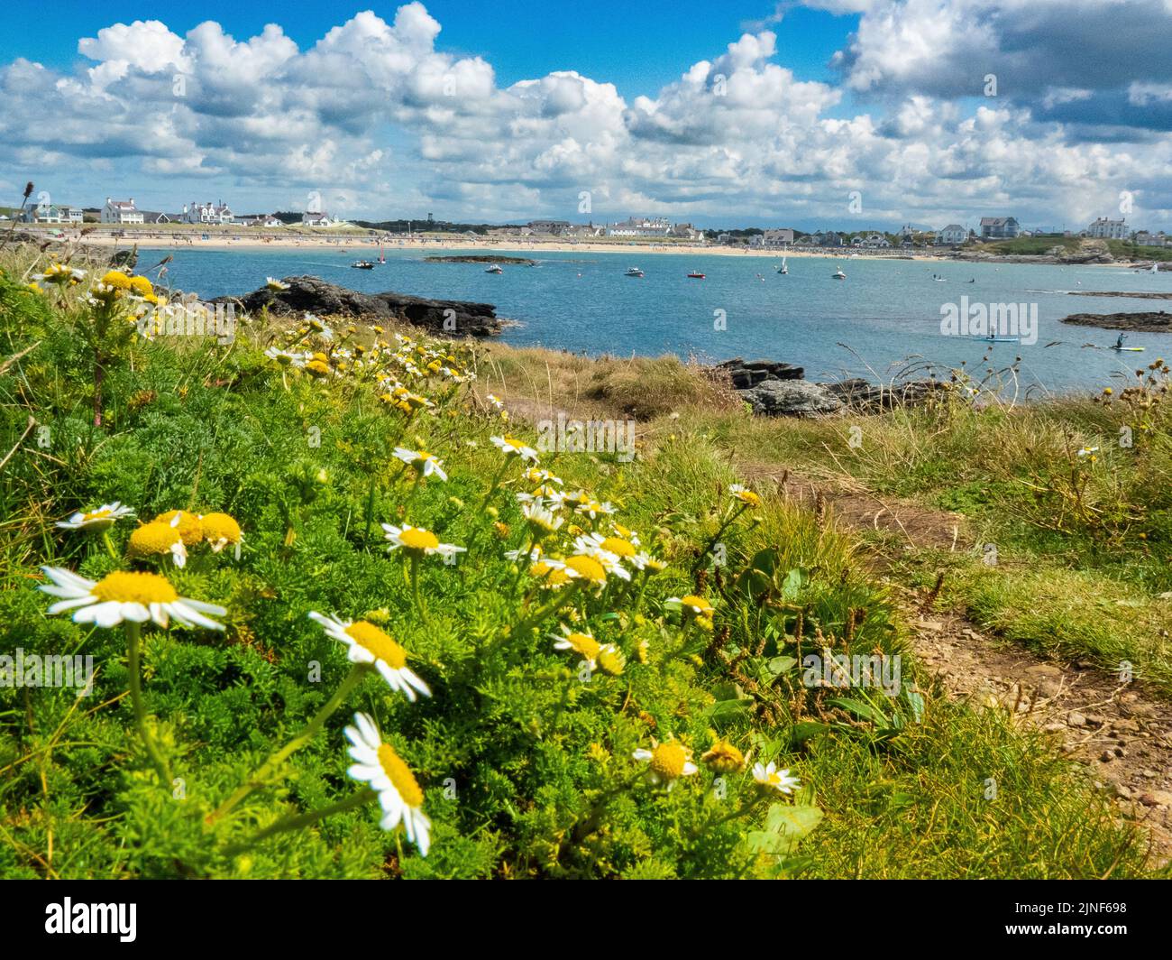 Trearddur Bay, Anglesey, North Wales, UK.. August 2022 Stock Photo