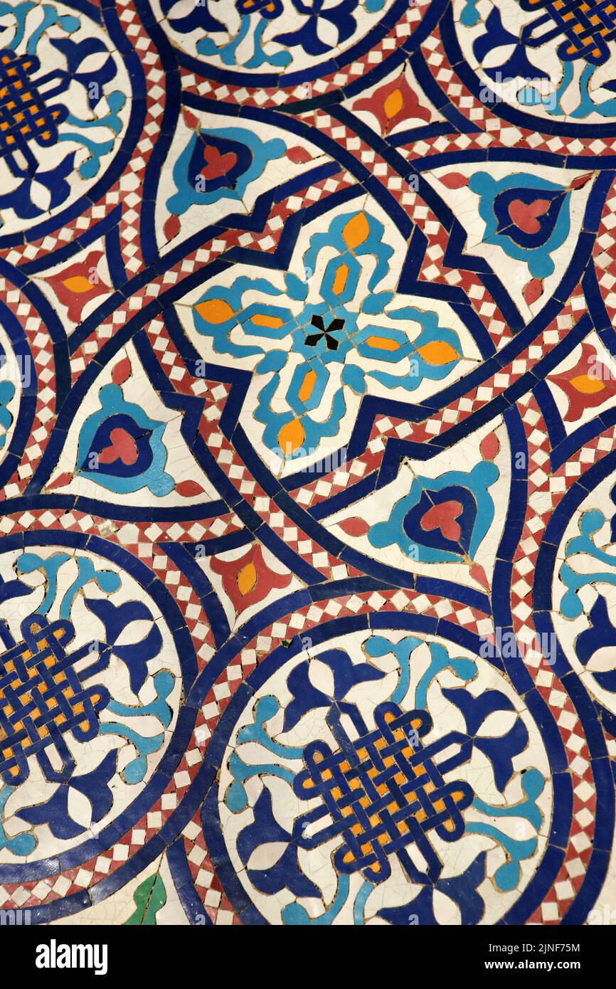 Moroccan tilework closeup Stock Photo