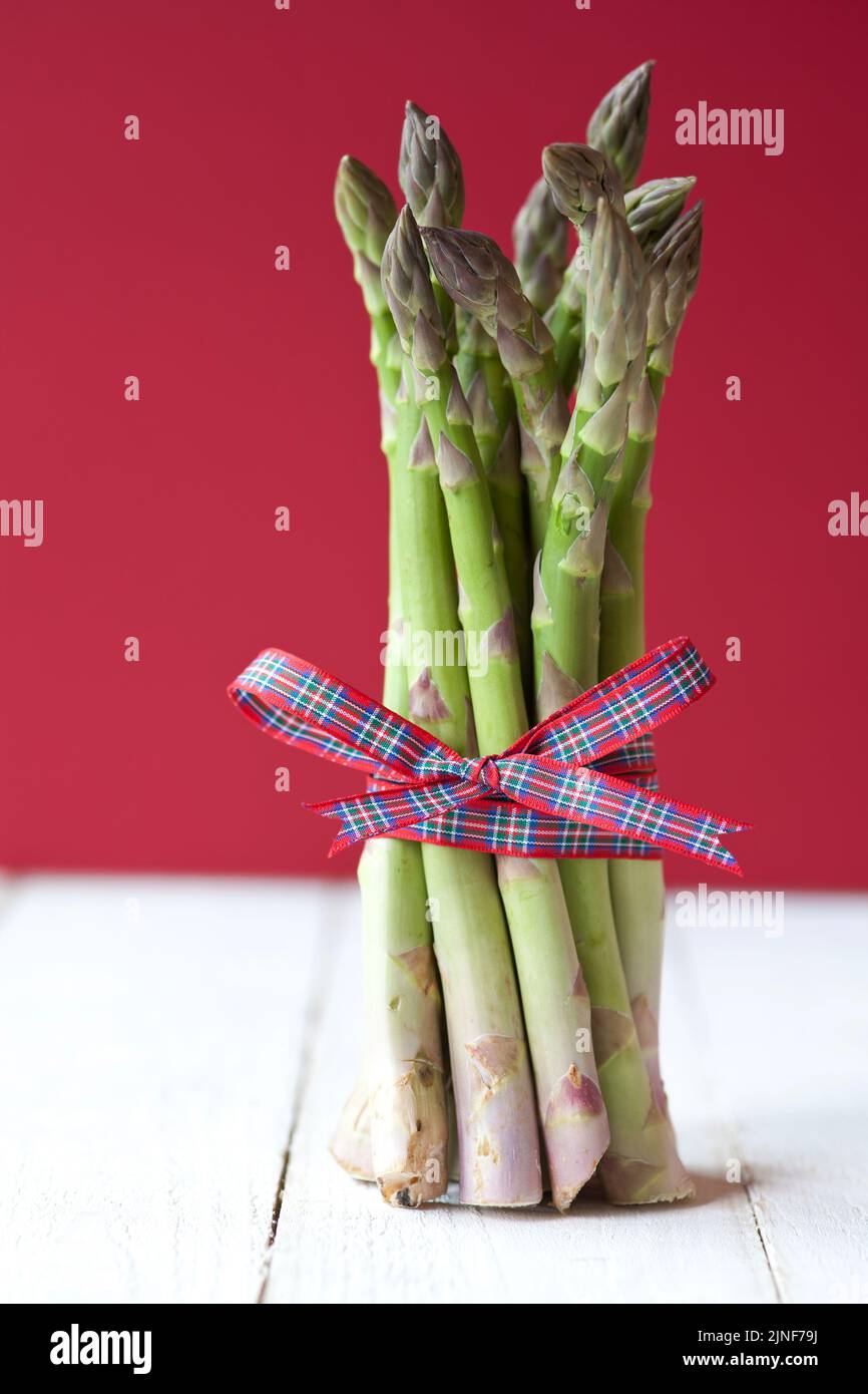Close up of a bunch of asparagus - shallow dof Stock Photo