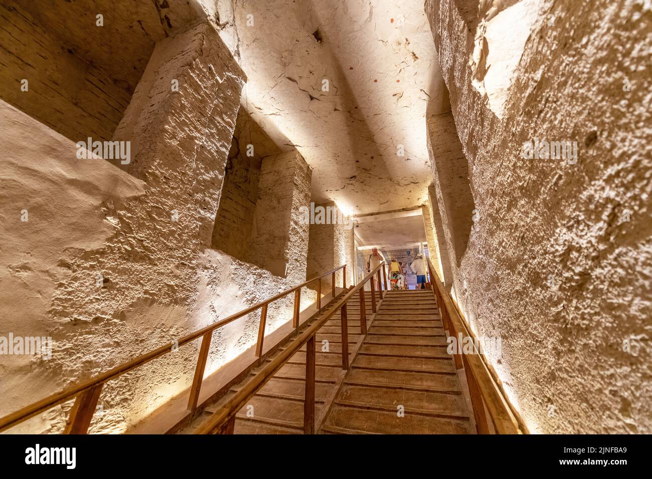 Luxor, Egypt; August 5, 2022 - The tomb of Rameses IX in the Valley of the Kings, Luxor, Egypt. Stock Photo