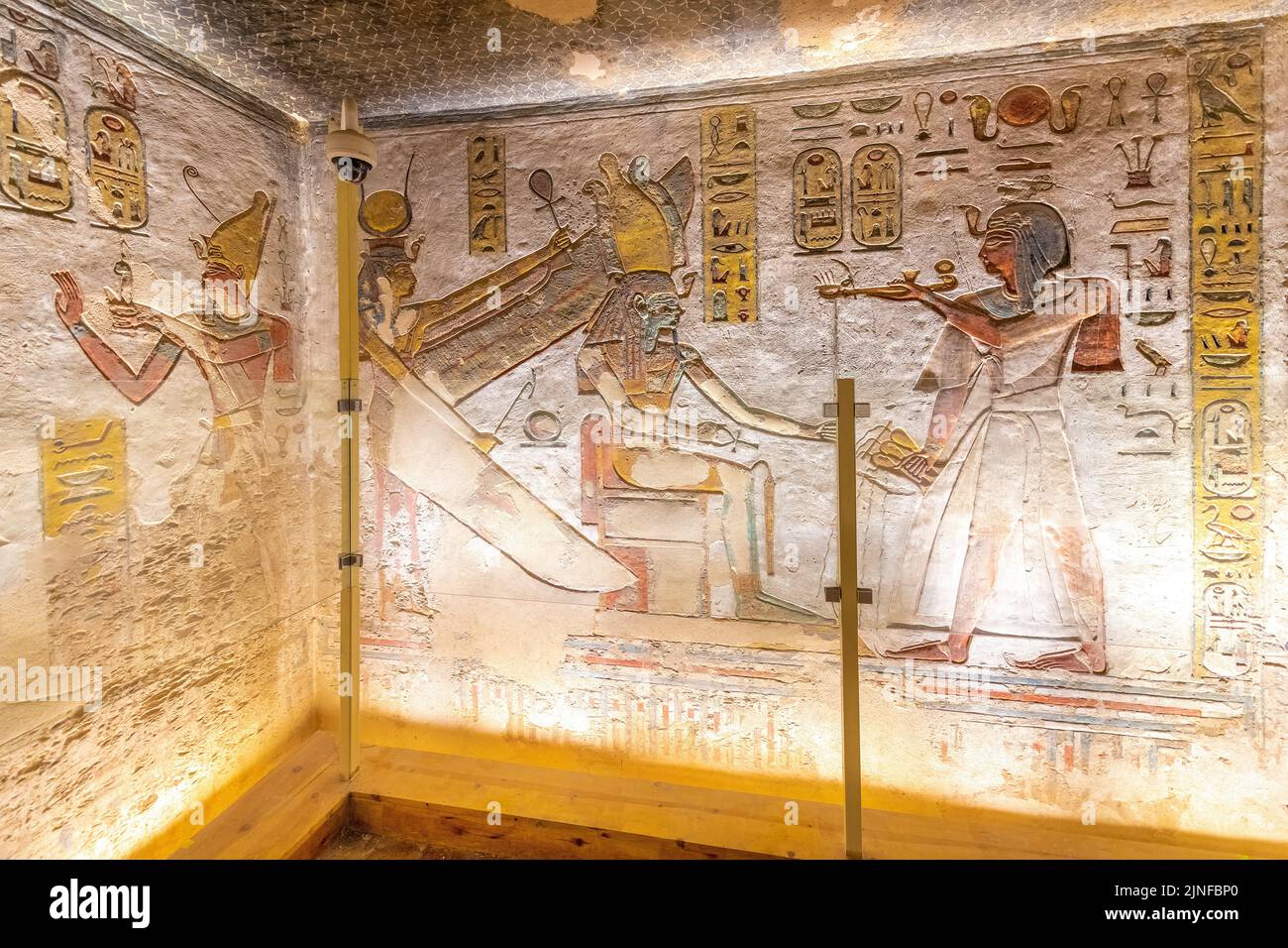 Luxor, Egypt; August 5, 2022 - The tomb of Rameses III in the Valley of the Kings, Luxor, Egypt. Stock Photo