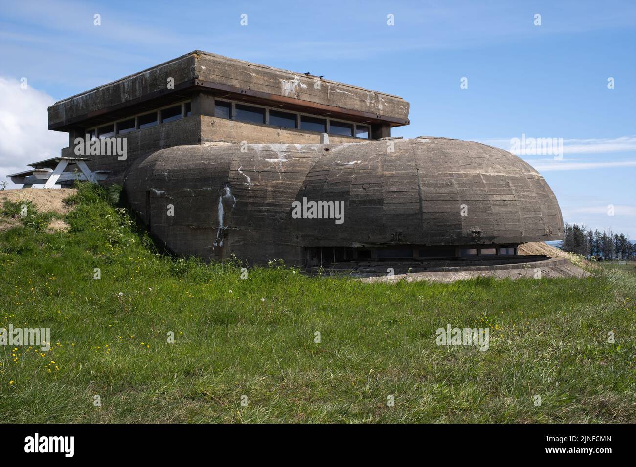 Nesheim, Norway - May 30, 2022: Marka shooting and training range. Lista air station. It was an army coastal battery with the area's largest firepower Stock Photo