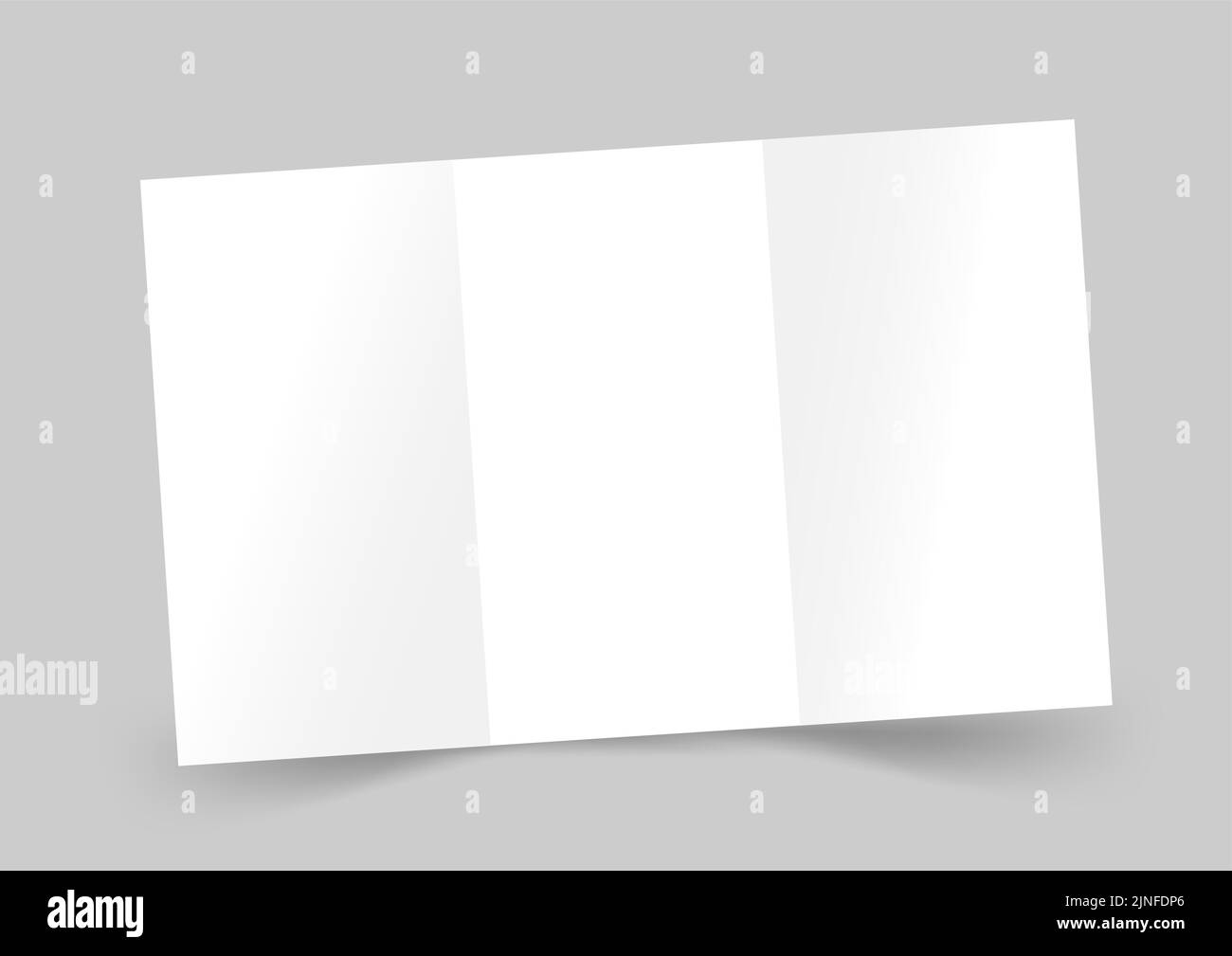 white booklet flyer three paper sheets template Stock Vector