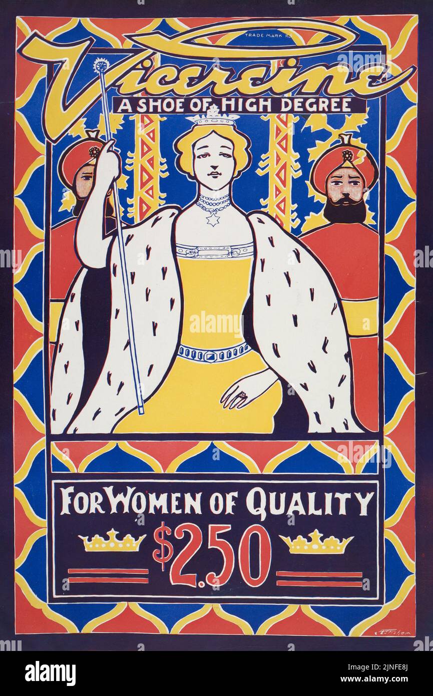 Ad for Vicereine, A shoe of high degree for women of quality (1895 - 1917) Stock Photo