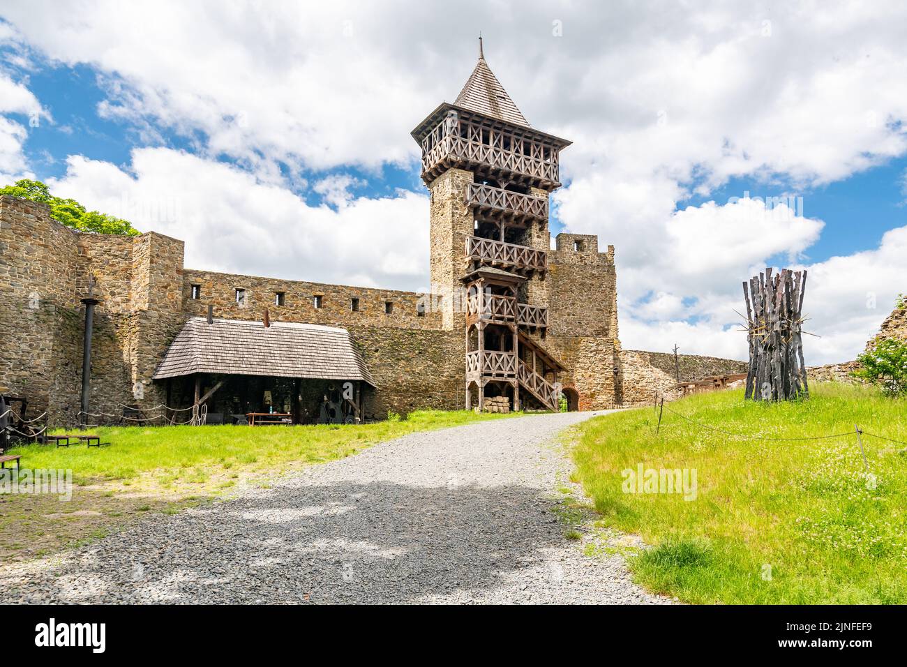 Medieval castle Helfstyn, Czech Republic. Ancient castle in gothic ...