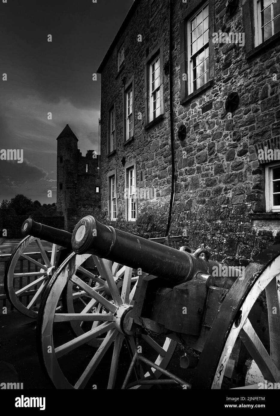 B&W Enniskillen Castle Stock Photo