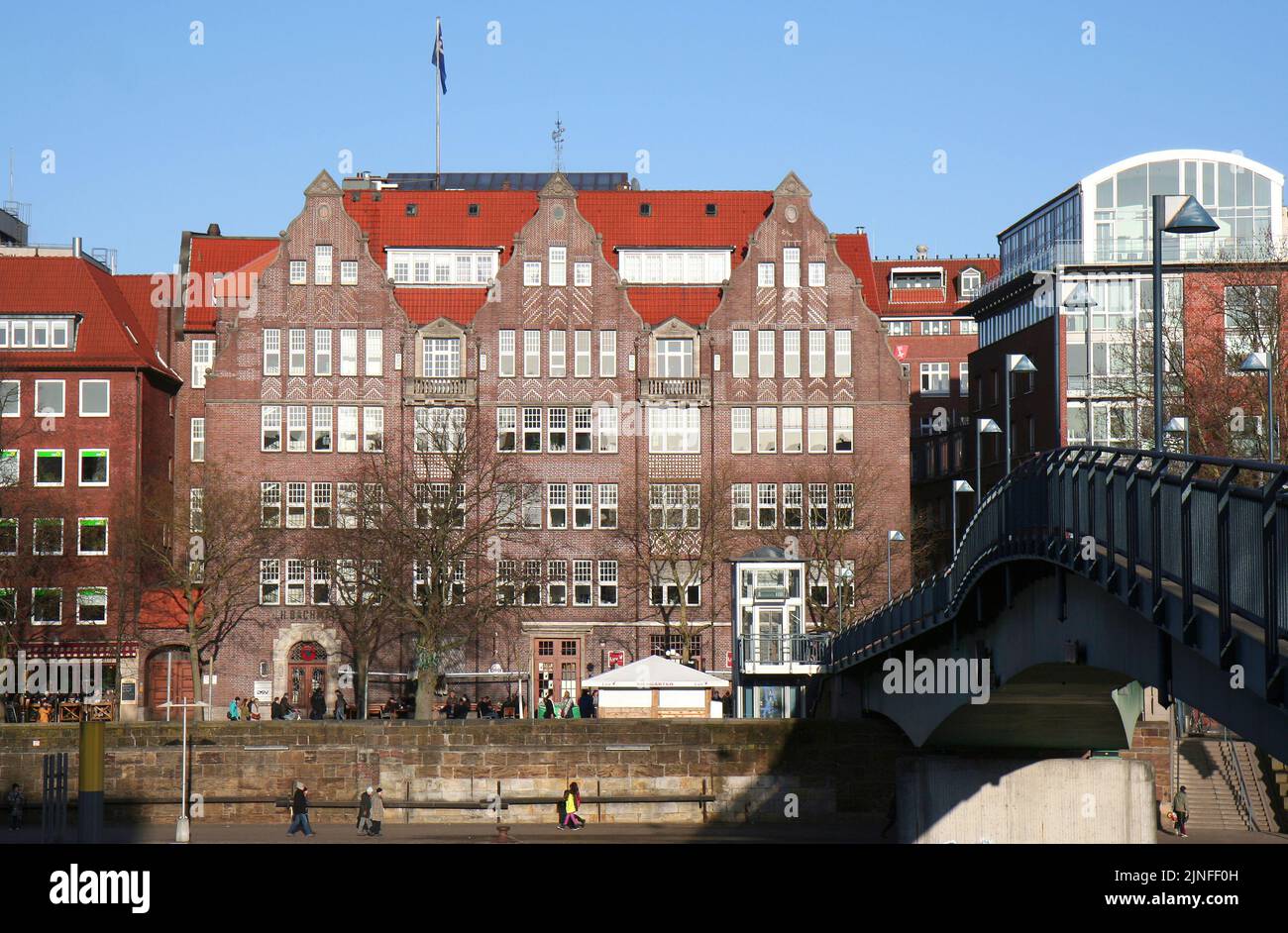 BREMEN, GERMANY - FEBRUARY 2: Beautiful Old Red Brick Buildings by The ...